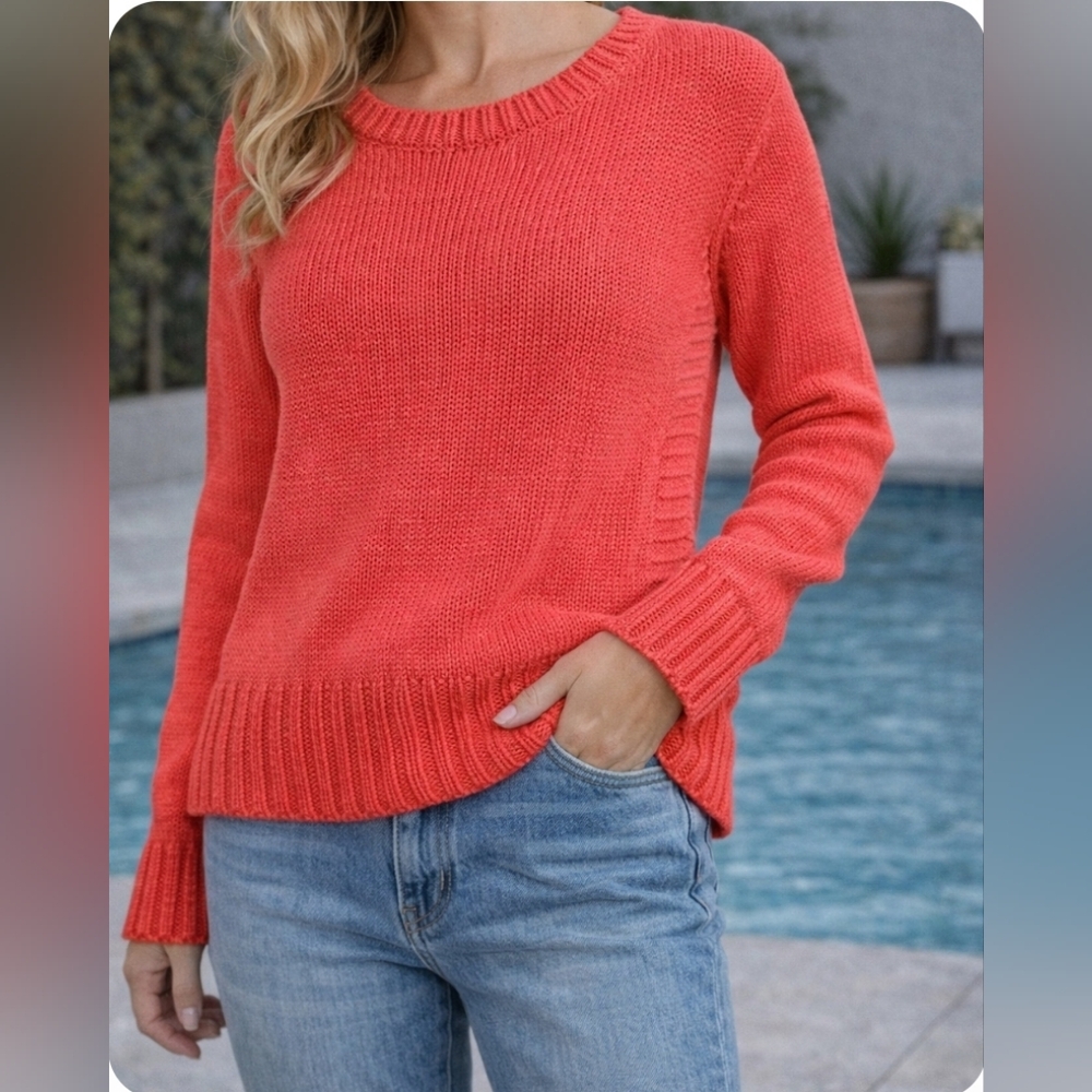 Lauren Ralph Lauren Black Label Red Knit Sweater Women’s Size Medium